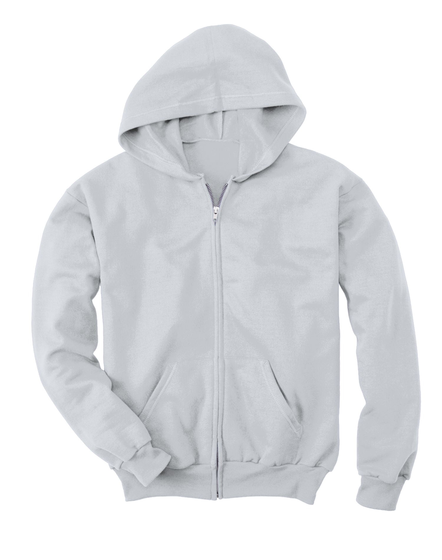 Hanes Comfortblend EcoSmart Kids` Full-Zip Hoodie Sweatshirt, L, Ash