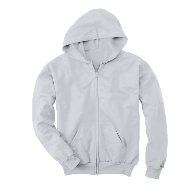Hanes Comfortblend EcoSmart Kids` Full-Zip Hoodie Sweatshirt, XS, Ash