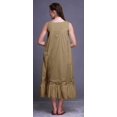 thumbnail image 3 of Bimba Robe de Nuit Sans Manches à Rayures Light Brown4 avec Flèches Colorées pour Femmes, Coton Imprimé, Vêtement de Nuit pour Dames, Tenue de Sommeil XXX-Large, 3 of 6