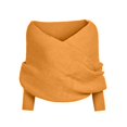 thumbnail image 4 of RXIRUCGD Chandail Décontracté pour Femme Uni à Enfiler Irrégulier Chandail Uni Châle ( Jaune ), 4 of 5