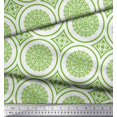 thumbnail image 2 of Soimoi polyester Crepe Fabric Floral Mandala Print Sewing Fabric Yard 42 Inch Wide, 2 of 3