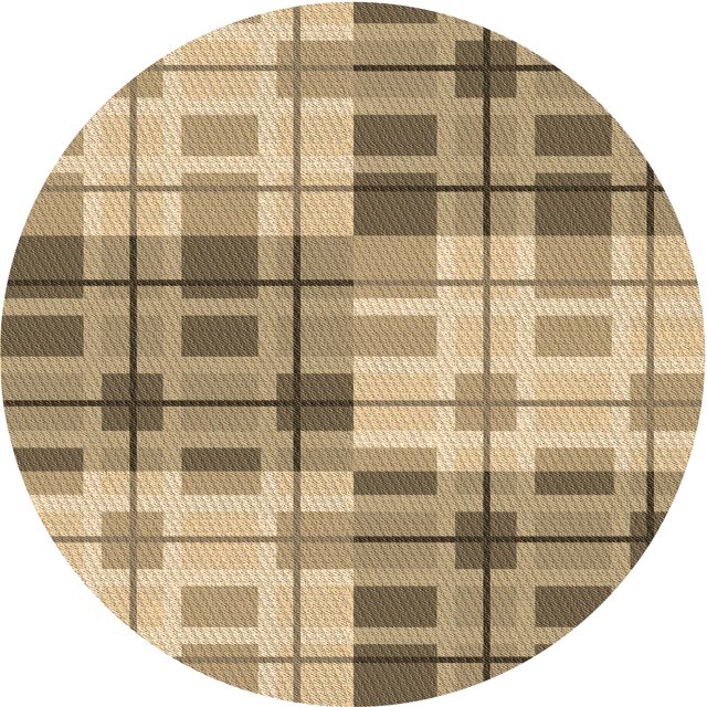 Ahgly Company Tapis Rond Lavable en Machine Intérieur Transitionnel Marron, 3 Pieds Rond