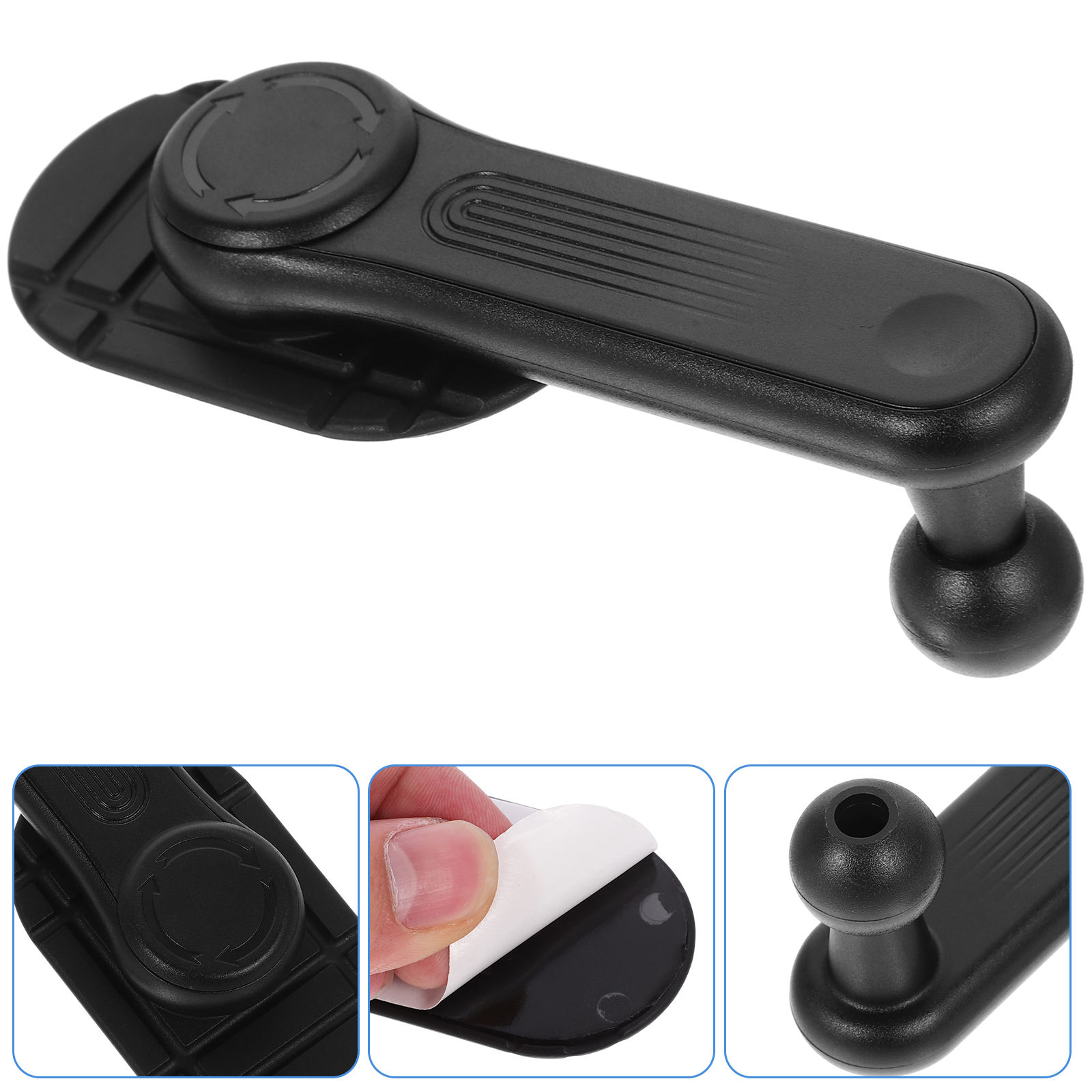 FOLOYORI Car Phone Holder with Adhesive Mount Black Stable Phone Mount for Car Screen Navigation and Charging