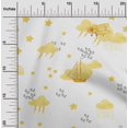 thumbnail image 2 of oneOone Polyester Spandex Medium Yellow Fabric Kids Dress Material Fabric Print Fabric By The Yard 56 Inch Wide, 2 of 4