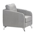 thumbnail image 2 of K-LIVING DAPHNE PLUSH VELVET CHAIR WITH CHROME LEGS IN GREY, 2 of 4