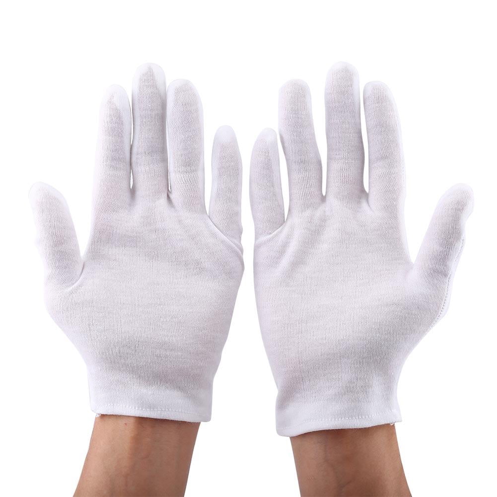 White Inspection Gloves, Wear Resistant White Work Glove  For Coin Jewelry Silver