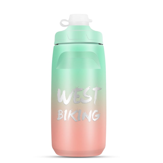 WEST BIKING Gradient Cycling Water Bottle for Outdoor Sports - 650ML Portable Hydration Cup for Mountain and Road Bikes, Available in Multiple Color Combinations