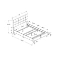 thumbnail image 2 of Monarch Specialties Bed, Full Size, Bedroom, Upholstered, Frame Only, Transitional, 2 of 3
