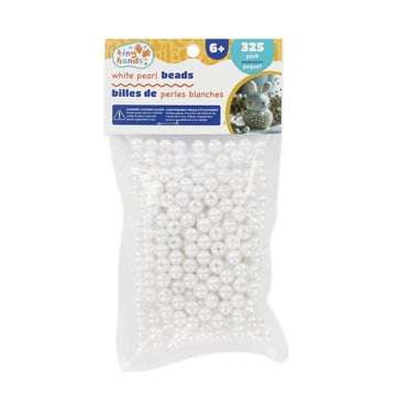 TINY HANDS perles blanches nacrées, paquet de 325, 7,25 mm (0,3 po), 6 ans et plus