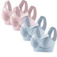 thumbnail image 1 of Timegard 4pc Bras for Women Wireless Comfy Breathable Full Coverage High Support Back Smoothing Everyday Bra, 1 of 4