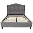 thumbnail image 3 of Valencia Tufted Upholstered Queen Size Platform Bed in Light Gray Fabric, 3 of 3