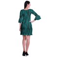thumbnail image 4 of Moomaya Robe Courte Imprimée pour Femmes, Manches Évasées, Coupe Droite, Robes pour Femmes, Vêtements d'Été Décontractés, 4 of 6