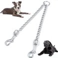 thumbnail image 1 of Double Dog Coupler No-Tangle Iron Chain Pet Leash Coupler Dog Lead Coupler, 1 of 10