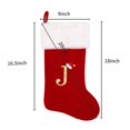 thumbnail image 3 of 20 Inches Monogram Christmas Stockings Red Velvet with White Super Soft Plush Cuff Embroidered  Stockings, 3 of 6