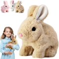 thumbnail image 1 of SUTENGDA Bunby - My Realistic Bunny  Realistic Bunny Can Walk and Talk   Bunby My Realistic Bunny   Bliss Stuffed Bunny  Easter Plush Interactive Realistic Bunny Robot (Pink), 1 of 7