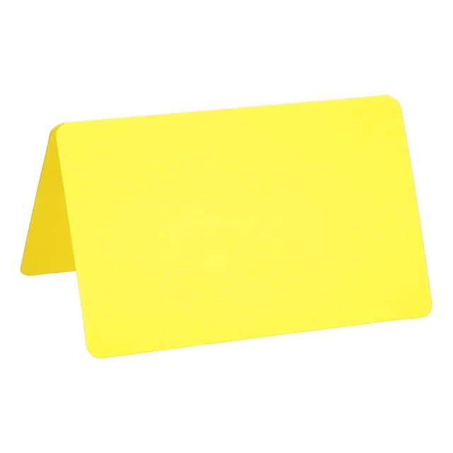 Unique Bargains Blank Greeting Cards,100pack Favor Decor Foldable Blank Card ,Yellow Card Paper