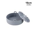 thumbnail image 4 of Friteuse à Air Chaud Pot en Silicone Résistant à la Chaleur Cuisine Grill Panier de Cuisson Réutilisable Épaissi Poulet Frit Outil de Remplacement 16cm Gris, 4 of 9