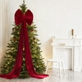 thumbnail image 4 of XZNGL Red Christmas Bows Flocked Fabric Bow Decoration 40 cm x 280 cm Oversized Hanging Ornament for Festivals Weddings Birthdays Party Decor, 4 of 7