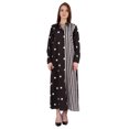 thumbnail image 1 of Bimba Robe Chemise Maxi Imprimée à Manches Longues pour Femmes, Coupe Ample Décontractée, Boutonnée, 1 of 7