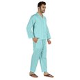 thumbnail image 2 of Inkmeso Ensemble de Pyjama Classique Uni en Coton, Pyjama Boutonné pour Hommes, 2 Pcs, Tenue de Nuit, 2 of 7