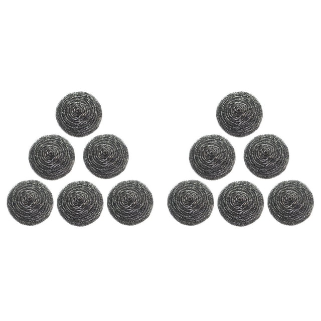 CUITING 6Pcs Metal Scrubber Stainless Steel Scrubber Scrubbing Scouring Pad Eraser Sponges Clean Pot Pan and Broiler Rack Steel Wool Brillo Pads 2Pack