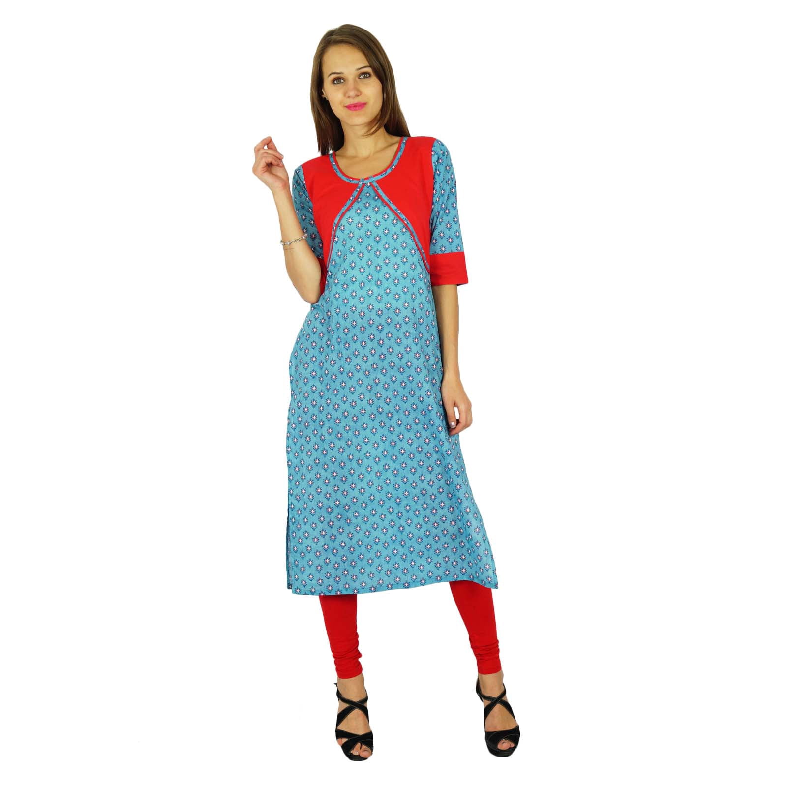Phagun Kurta Bollywood Indienne de Designer pour Femmes Kurti Ethnique Tunique en Coton Robe