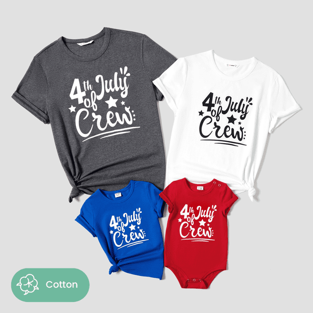 PatPat Independence Day Family Matching Short-Sleeve Cotton Top