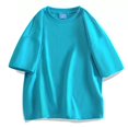 thumbnail image 2 of CHGBMOK Chemises pour Hommes T-Shirts Décontractés Été Col Rond Manches Courtes Hauts Tailles P-4TG, 2 of 7