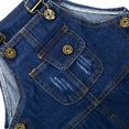 thumbnail image 4 of Kidscool Space Salopette en Denim à Boutons-Pression/crochet, Bleu, 7-8 Ans, 4 of 7