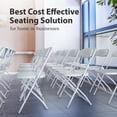 thumbnail image 2 of 9 Pcs Plastic Folding Chairs Stackable Wedding Party Camping Dining Seats Home (Black), 2 of 7