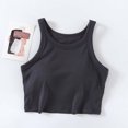 thumbnail image 2 of Timegard Camisoles pour Femmes Côtelées d'Été à Col Rond Sans Manches Confortables Courtes avec Soutien-Gorge Intégré, 2 of 6