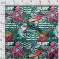 thumbnail image 3 of oneOone Velvet Dark Green Fabric Ocean Life Sewing Craft Projects Fabric Prints By Yard 58 Inch Wide, 3 of 5