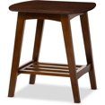 thumbnail image 1 of Baxton Studio Sacramento Table d'Appoint de Style Scandinave Moderne Mi-Siècle en Noyer Foncé, 1 of 5