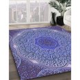 thumbnail image 3 of Ahgly Tapis Rectangulaire Lavable en Machine Intérieur Transitionnel Violet Pervenche Profond, 5 Pieds x 8 Pieds, 3 of 7