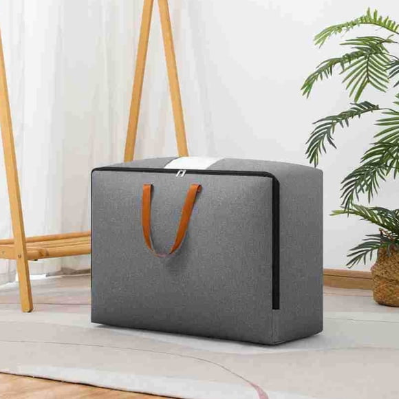 Vaidha Large Reusable Storage Bags With Strong Handles & Zippers, Heavy Duty Washable Moving Bag, Closet, Underbed Organizer For Bedding, Blanket