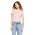 thumbnail image 1 of No Boundaries Women's Rib Baby Tee, 1 of 6