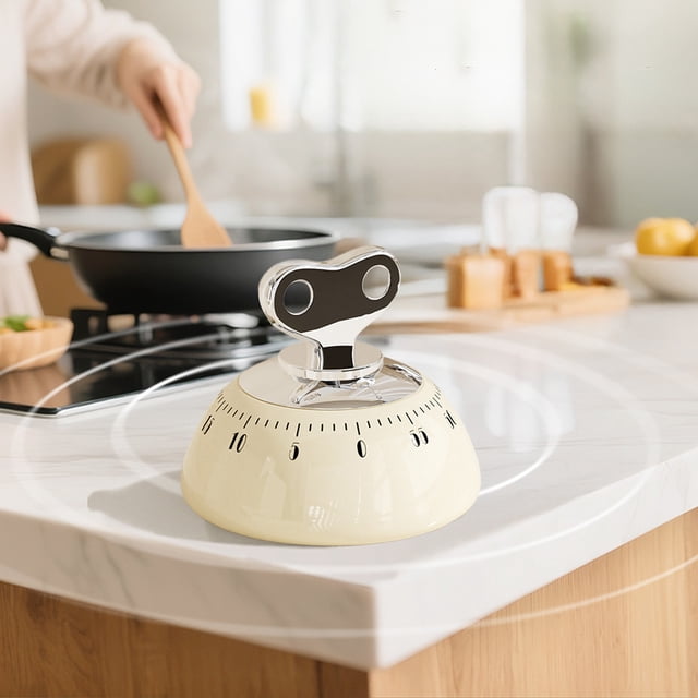 Magnetic Kitchen Timer, Mechanical Countdown Timer with Magnet, Sturdy ABS Timer for Refrigerator Oven Baking Cooking