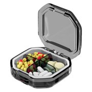 Daily Pill Box Organizer Pills Organizer Airtight Pills Box Pills Dispenser Home Travel Supplement Portable Compact Pills Box Travel Pill Organizer