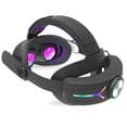 thumbnail image 2 of 12000mah Rechargeable Battery Head Strap Compatible with Meta Quest 3/3S Headband VR Accessory With RGB Light-Black, 2 of 7