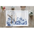 thumbnail image 2 of Vargottam Napperons - Napperon pour Table à Manger, Ensemble de 4 - Serviette en Coton Imprimée et Réversible - Napperons d'Intérieur pour Table de Maison et de Cuisine - Fleurs Bleues Aquarelle (Bleu Moyen), 2 of 5