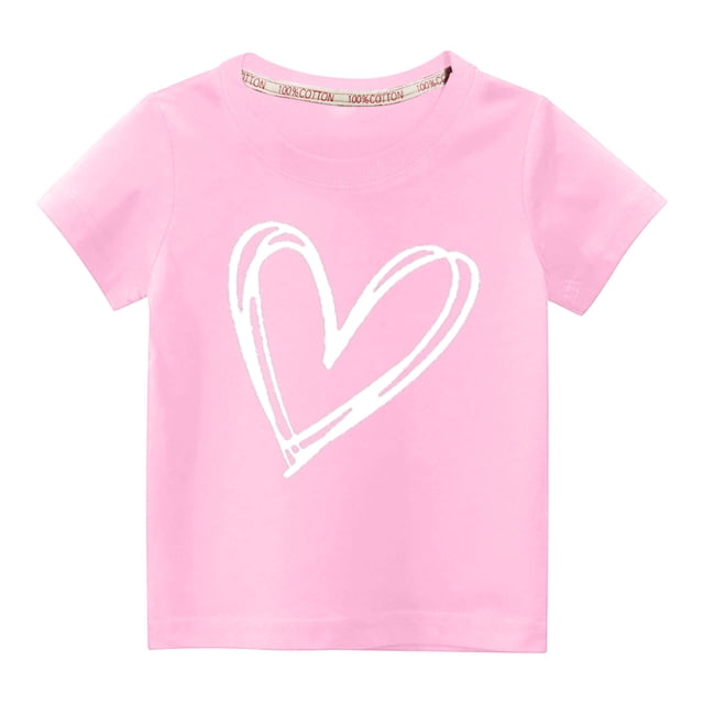 vdgthytj T-Shirts d'Été pour Tout-Petits Enfants Garçons Filles Imprimés Col Rond Manches Courtes Hauts Décontractés Blouse 3-10 Ans
