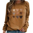 thumbnail image 2 of Aboser Chandails Molletonnés à Enfiler pour Femmes de la Saint-Valentin, Chandails à Imprimé de Cœur, Hauts Chandail, Manches Longues, Col Rond, Chemises, Blouse Ample Mode, Chandail Molletonné pour Adolescentes, 2 of 6