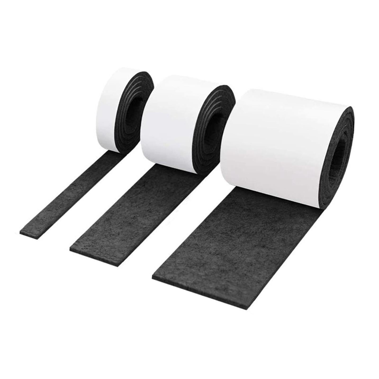 3 Packs Heavy Duty Strip Roll with Adhesive Backing Self Adhesive Tape Black
