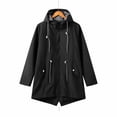 thumbnail image 2 of Birdeem Womens Solid Color Outdoor Hooded Length Windbreaker Jacket, 2 of 9