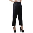 thumbnail image 3 of Moomaya Solid Color Elastic Waist Pants Cotton Narrow Fit Straight Women Pants For Kurti, 3 of 6