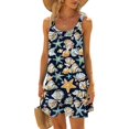 thumbnail image 1 of Ovzne Robes pour Femmes 2025 Robe de Plage pour Femme Col Rond Sans Manches Dégradé Teinture sur Nœuds Robe de Plage Grande Taille Robe Maxi Liquidation, 1 of 6