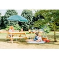 thumbnail image 2 of Plum® Wooden Rectangular Picnic Table with Blue Parasol, 2 of 2