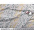 thumbnail image 1 of Soimoi Gray Velvet Fabric Flower Leaves Decor Fabric Printed Yard 58 Inch Wide, 1 of 2