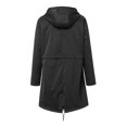 thumbnail image 3 of Decodeary Veste à Capuche Douce pour Femme Imperméable Manteau de Pluie Extérieur Noir TG, 3 of 4