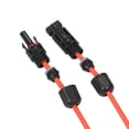 thumbnail image 3 of Pair of 10ft black + 10ft red 10AWG solar panel extension cables with female and male connectors, 3 of 8